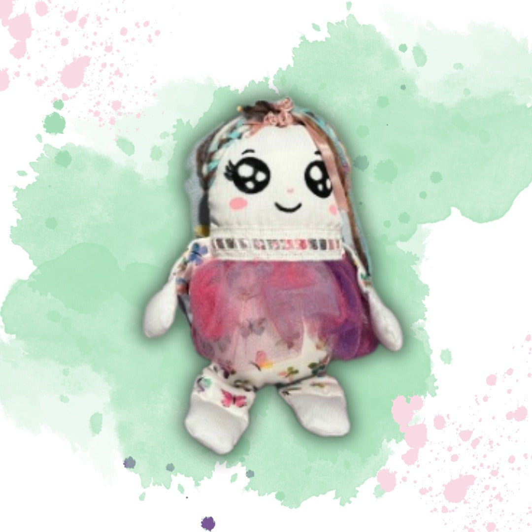 Juguete de apego, bailarina Frida, muñeco de tela